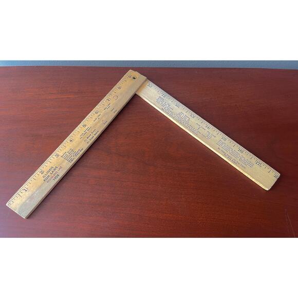 1957 Illinois Fish Laws 18" Folding Wood Ruler Sears Roebuck 'Lets Go Fishing' - Picture 7 of 13